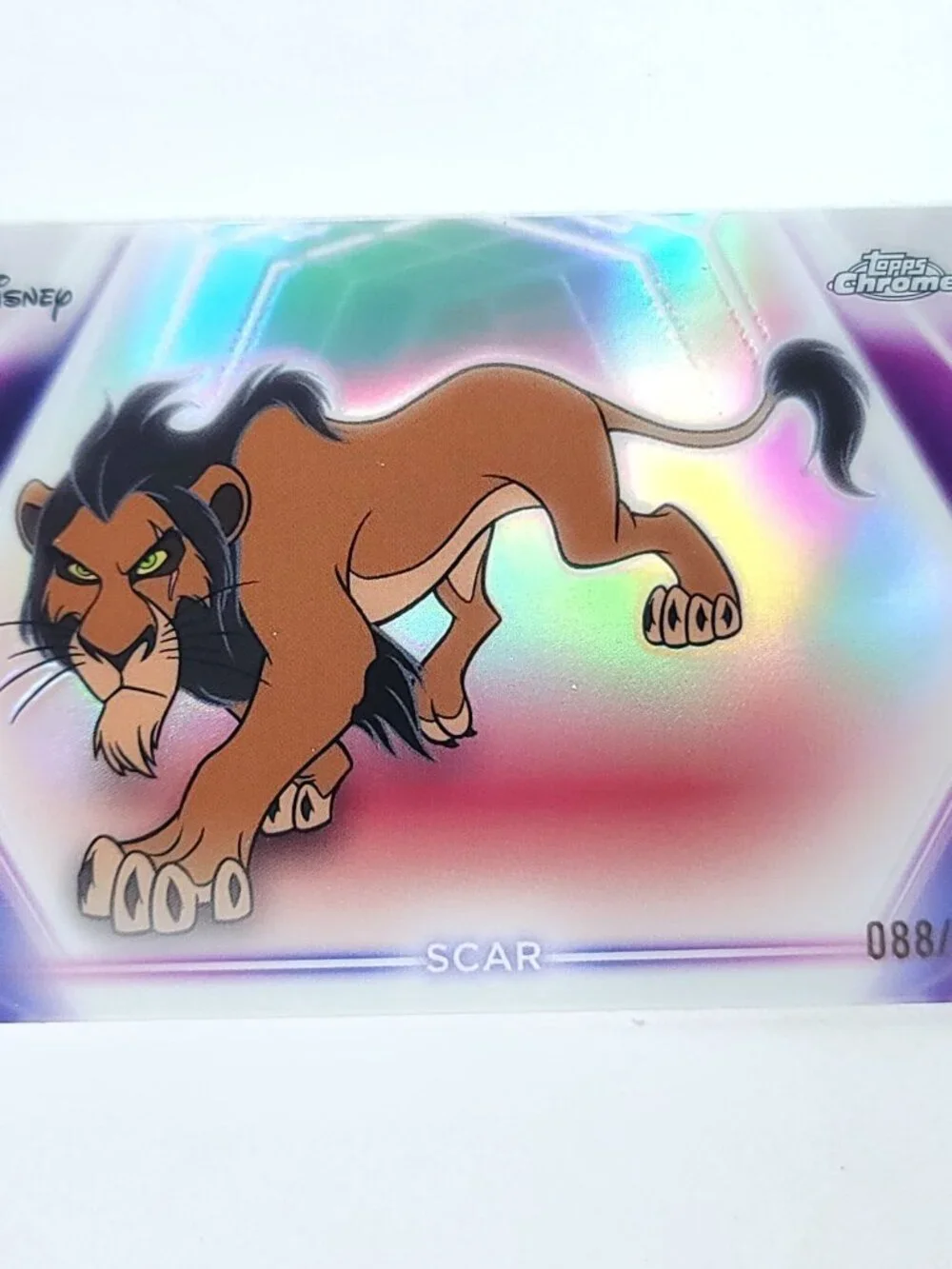 Scar Topps 2026 Disney Neon Holo Chrome Refractor Limited 088/199 CNE
